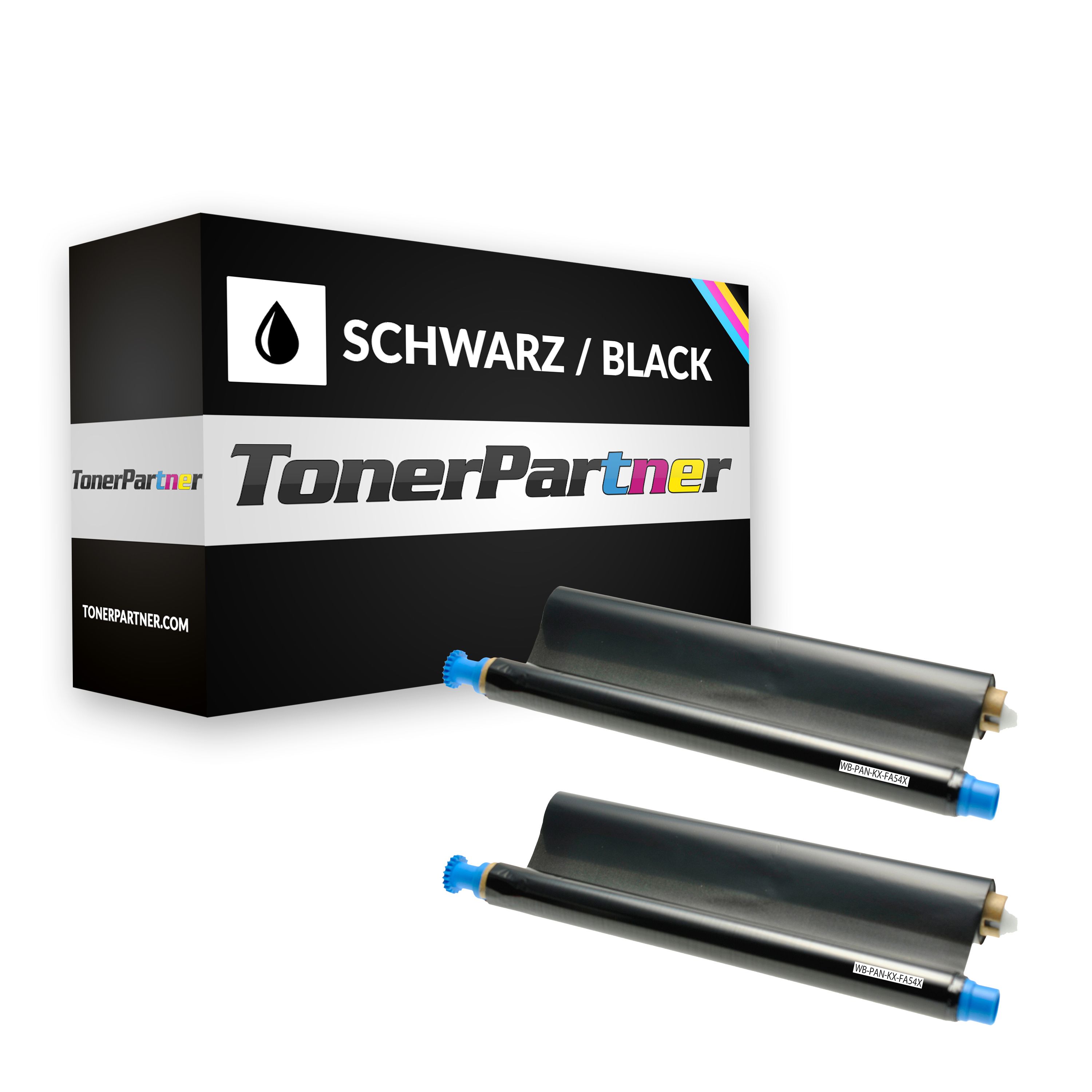 2x Thermo-Transfer-Rolle Alternativ für Panasonic KX-FP 145 Black 