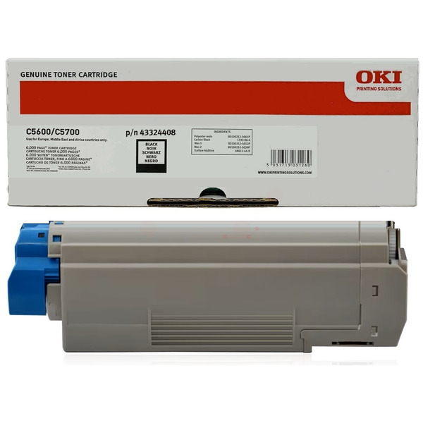 Original OKI 43324408 Toner schwarz