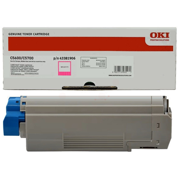 Original OKI 43381906 Toner magenta