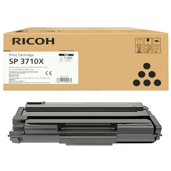 Original Ricoh 408285 / SP3710X Toner schwarz