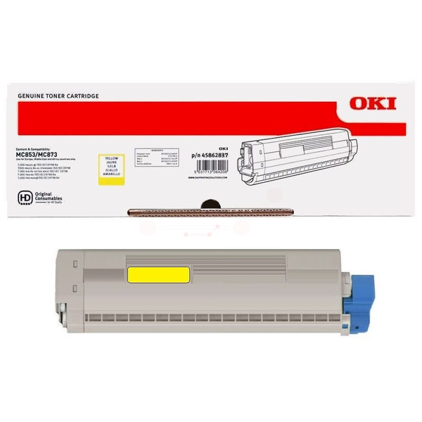 Original OKI 45862837 Toner gelb