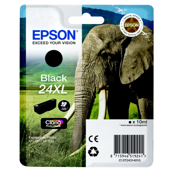 Original Epson C13T24314012 / 24XL Tintenpatrone schwarz