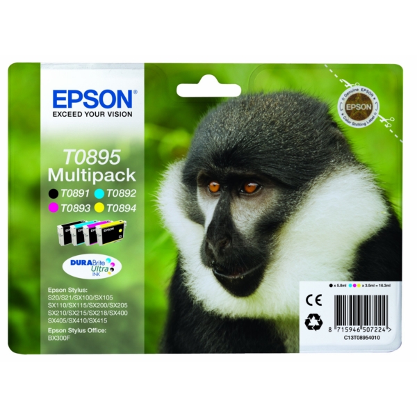 Original Epson C13T08954011 / T0895 Tintenpatrone MultiPack
