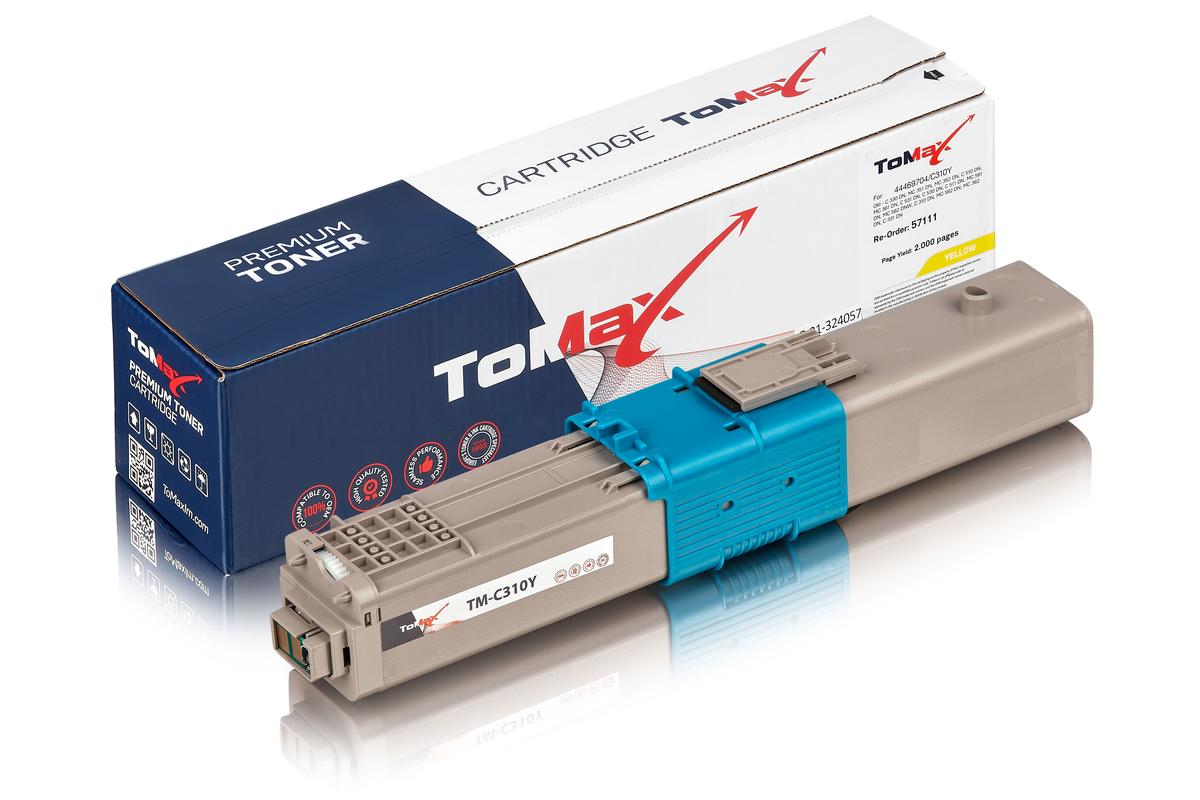 ToMax Premium ersetzt OKI 44469704 / C310 Toner, gelb