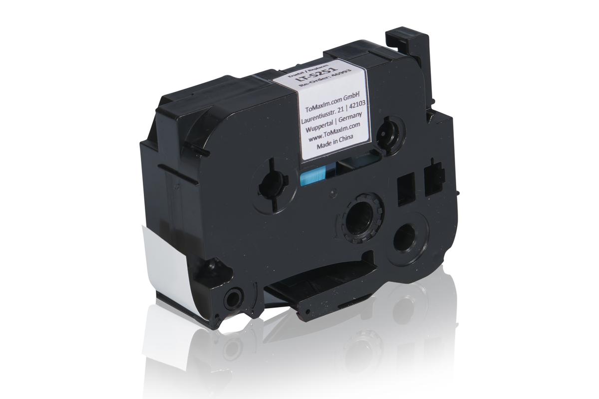 Brother TZES251 P-Touch Farbband schwarz auf weiss extra stark Laminat 24mm x 8m Kompatibel