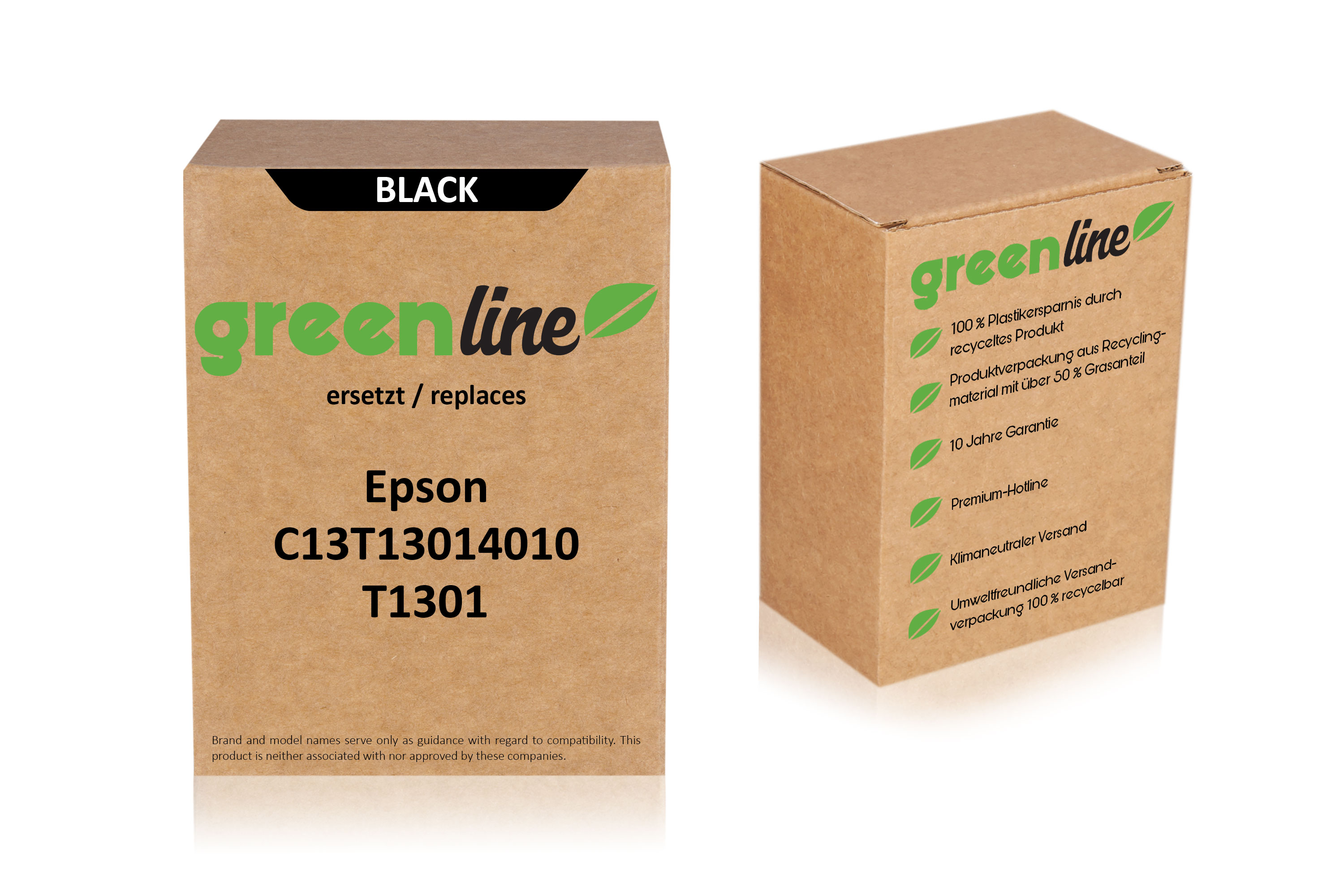 greenline ersetzt Epson C 13 T 13014010 / T1301 Tintenpatrone, schwarz
