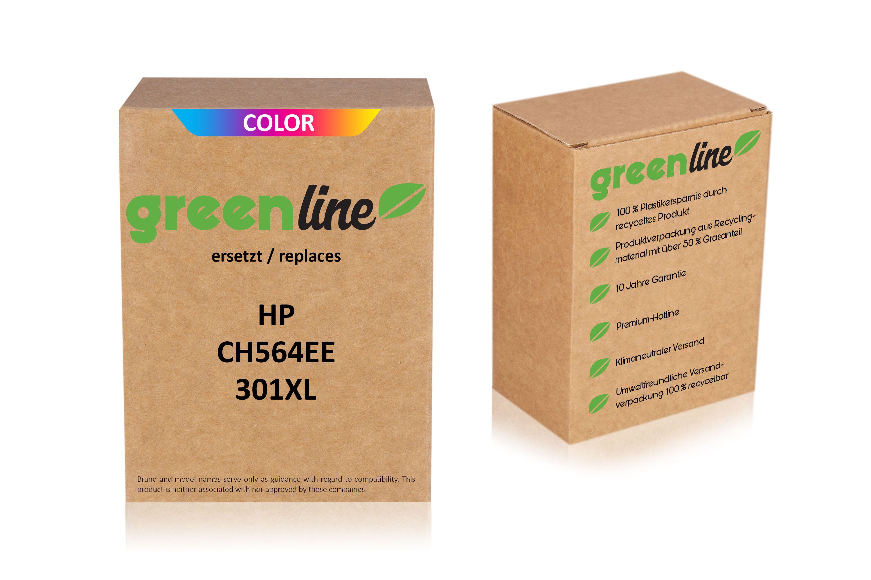 greenline ersetzt HP CH564EE / 301XL Druckkopfpatrone, color