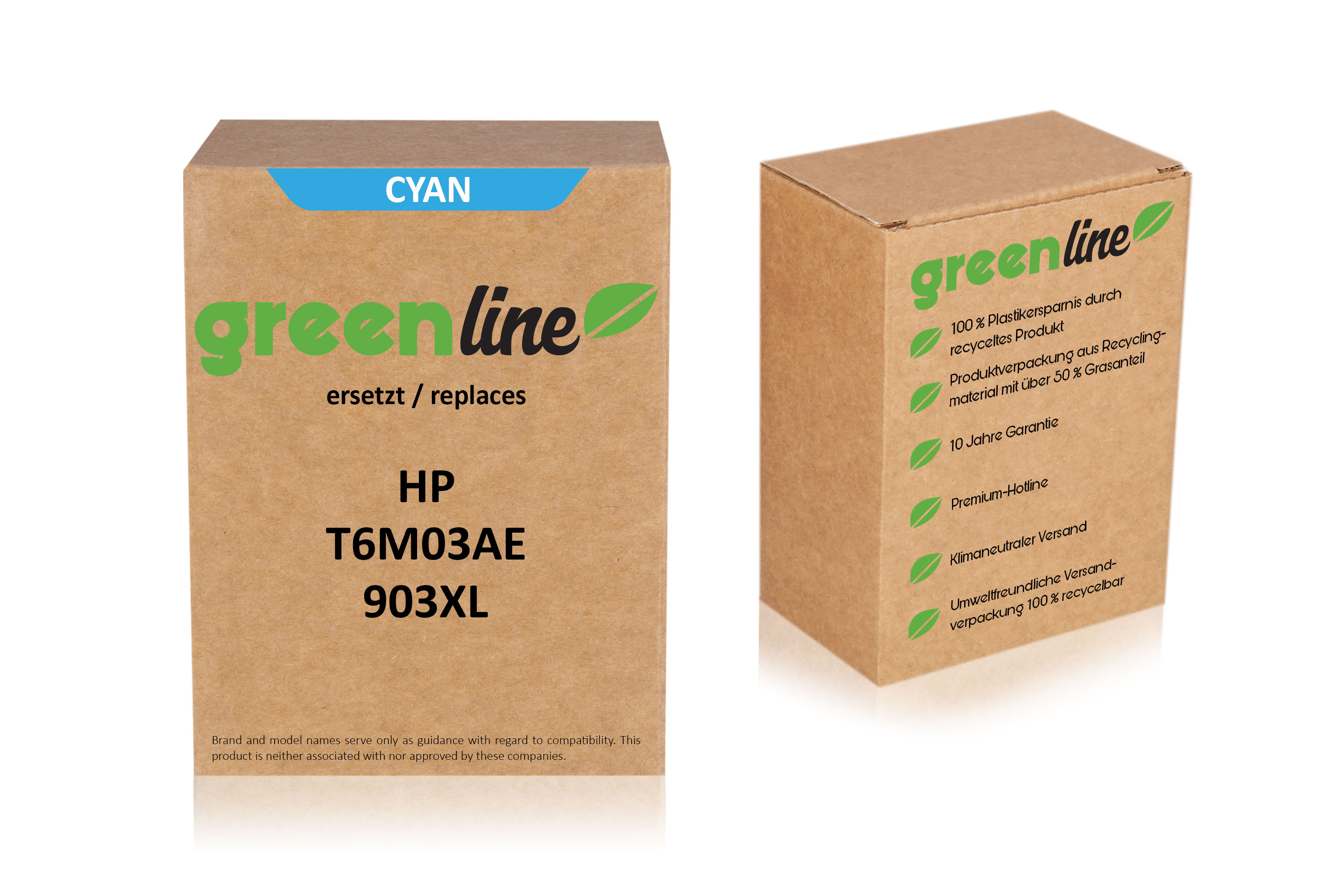 greenline ersetzt HP T6M03AE / 903XL Tintenpatrone, cyan