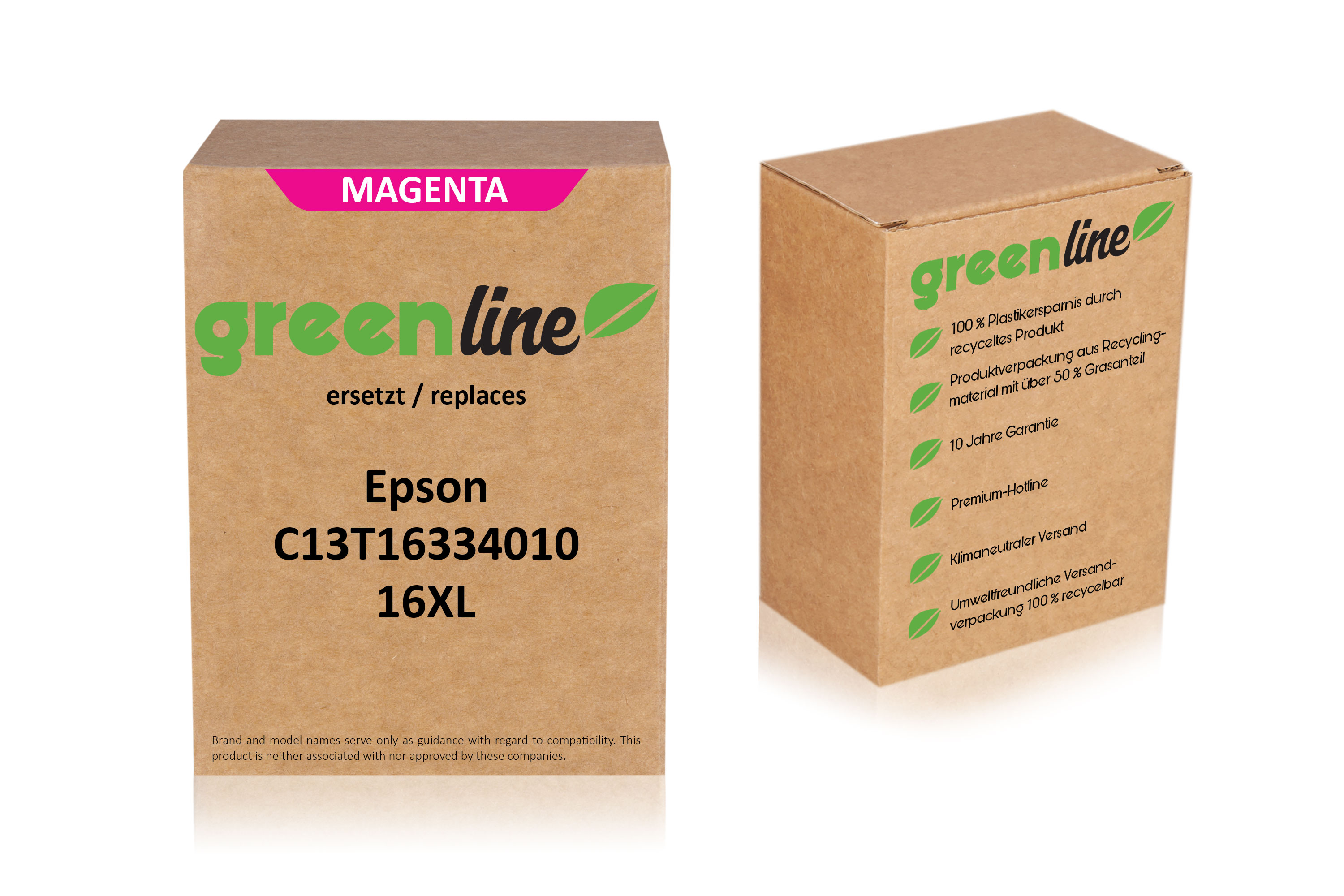 greenline ersetzt Epson C 13 T 16334010 / 16XL Tintenpatrone, magenta