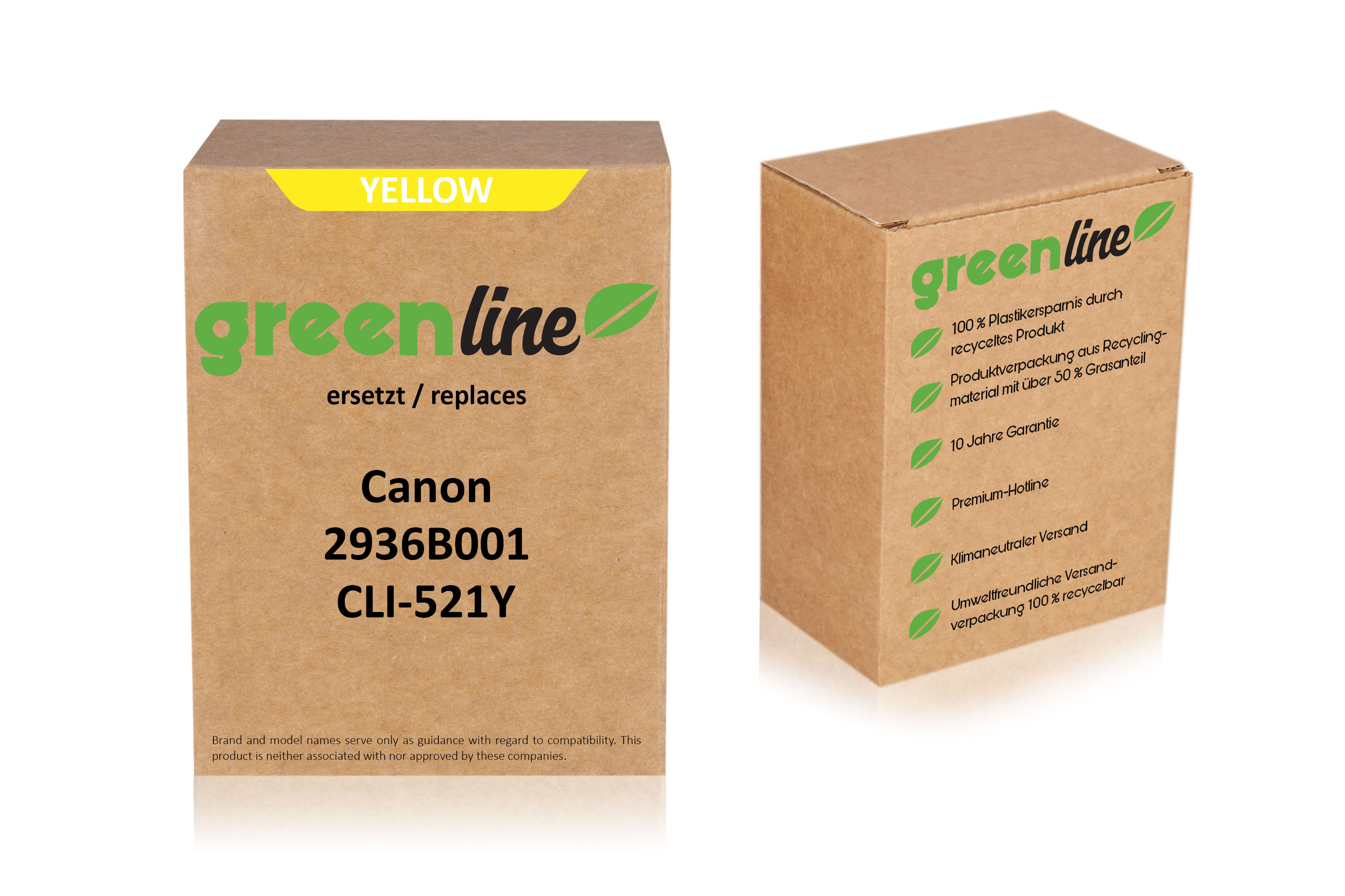 greenline ersetzt Canon 2936B001 / CLI-521 Y Tintenpatrone, gelb