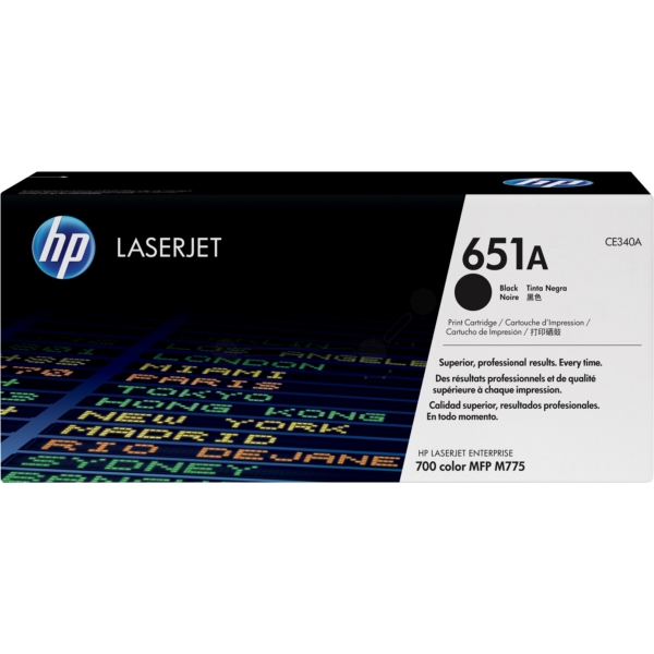 Original HP CE340A / 651A Toner schwarz