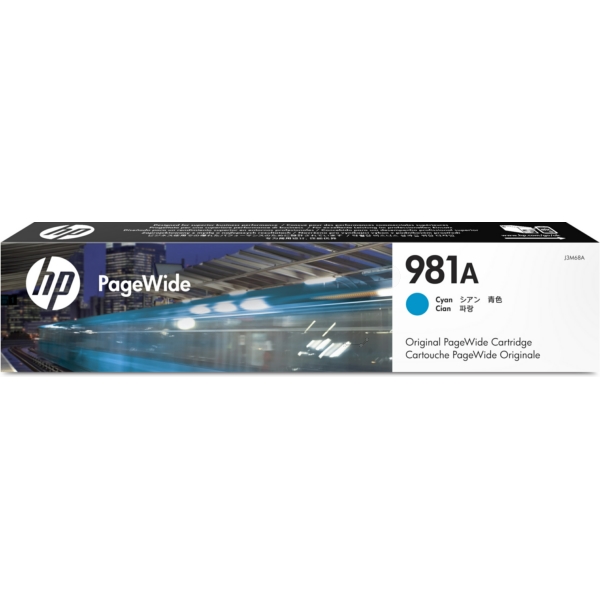 Original HP J3M68A / 981A Tintenpatrone cyan