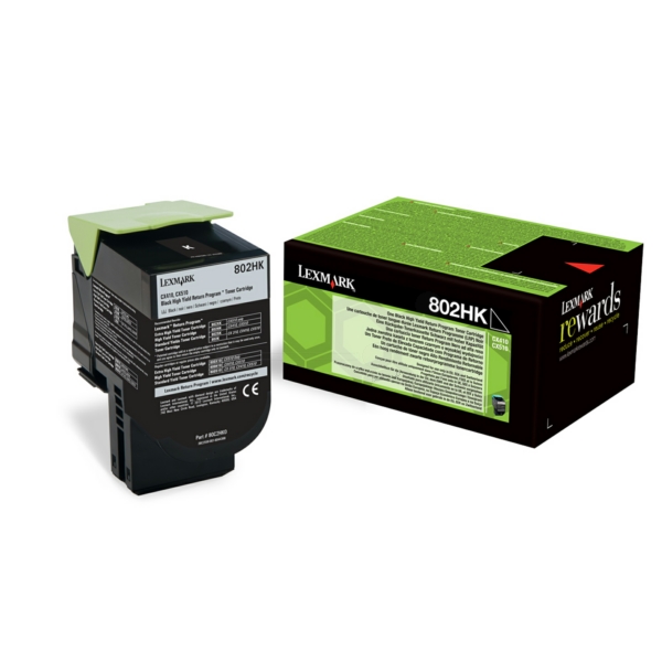 Original Lexmark 80C2HK0 / 802HK Toner schwarz