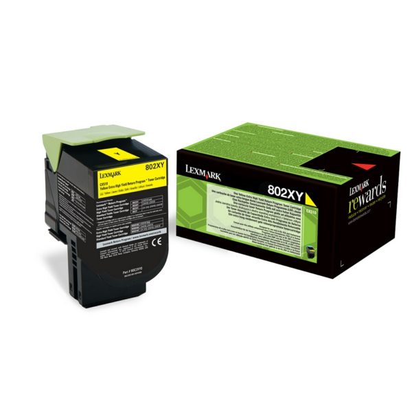 Original Lexmark 80C2XYE / 802XY Toner gelb