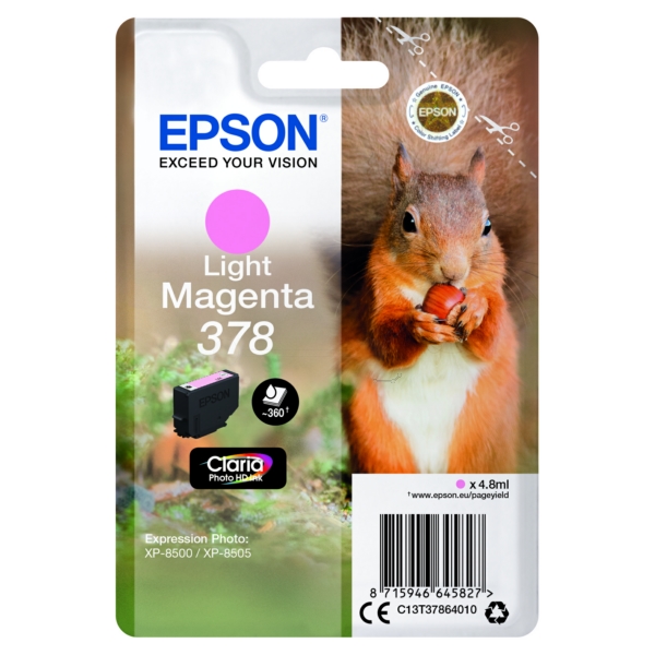 Original Epson C13T37864010 / 378 Tintenpatrone magenta hell