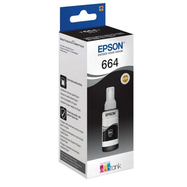 Original Epson C13T664140 / 664 Tintenflasche schwarz