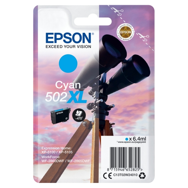 Original Epson C13T02W24010 / 502XL Tintenpatrone cyan